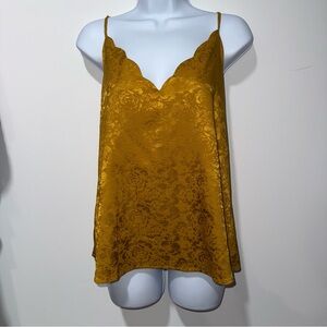 Socialite Mustard Floral Lace Camisole
